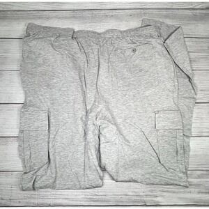 NWOT Freedom Fit Zone Men's Cargo Sweatpants 1X Heather Gray Cotton Blend Pocket
